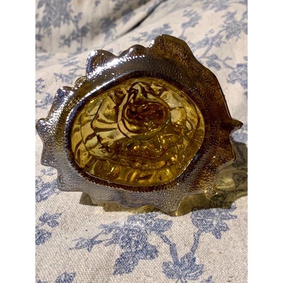 Wheaton Amber Iridescent Colonial Southern Belle Glass Figurine - Picture 6 of 8